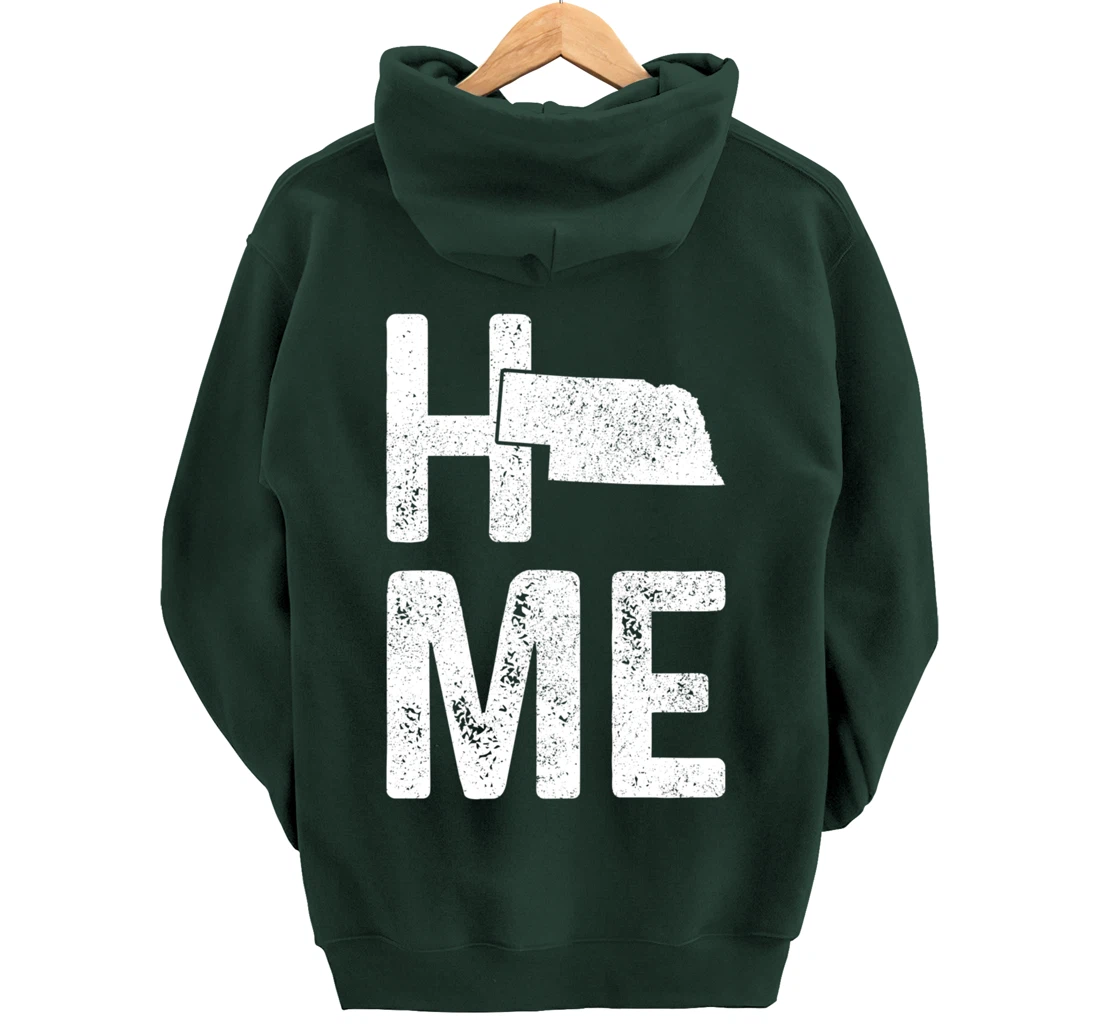 Nebraska Home Vintage State Map Pride Gift Pullover Hoodie