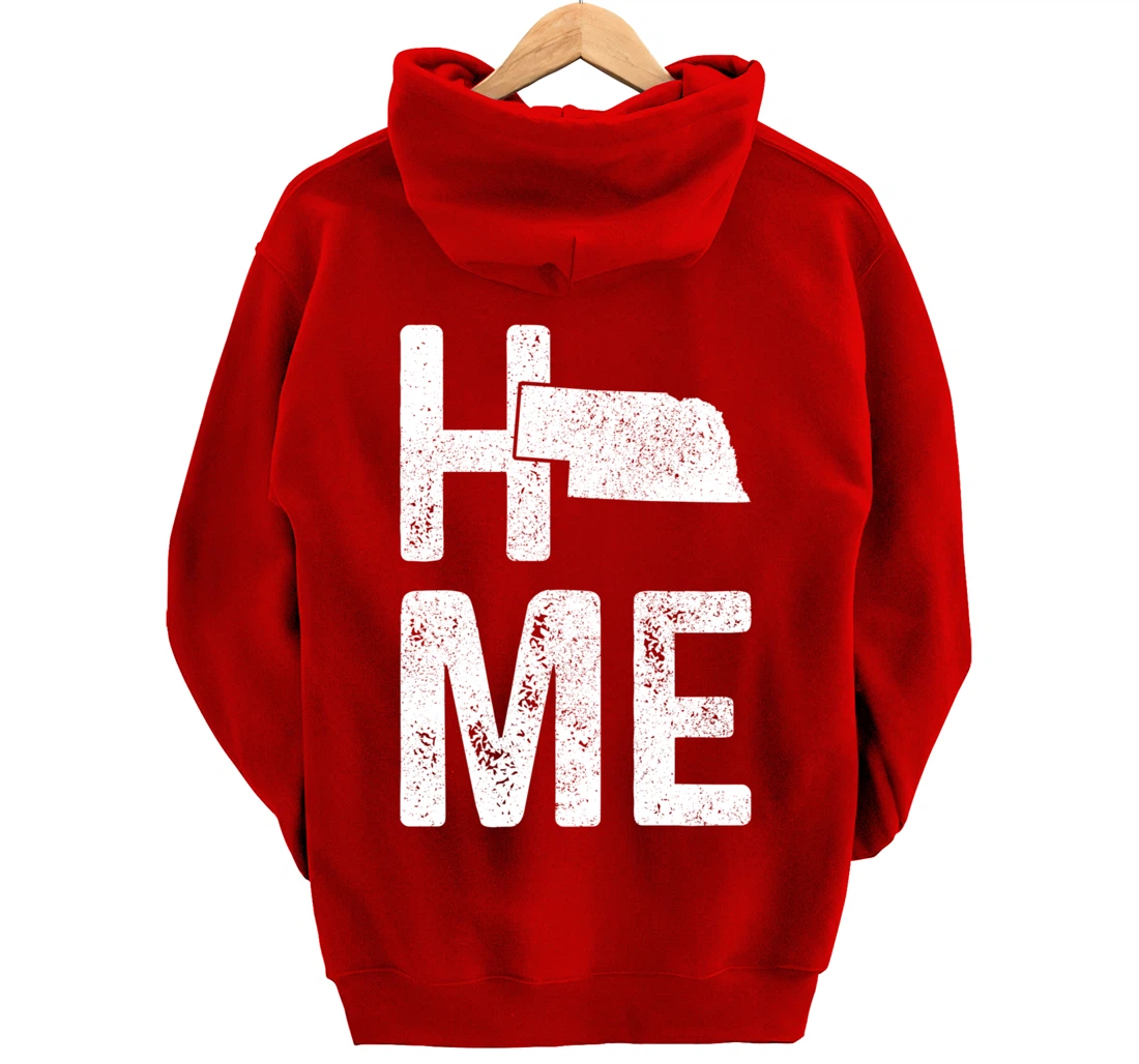 Nebraska Home Vintage State Map Pride Gift Pullover Hoodie