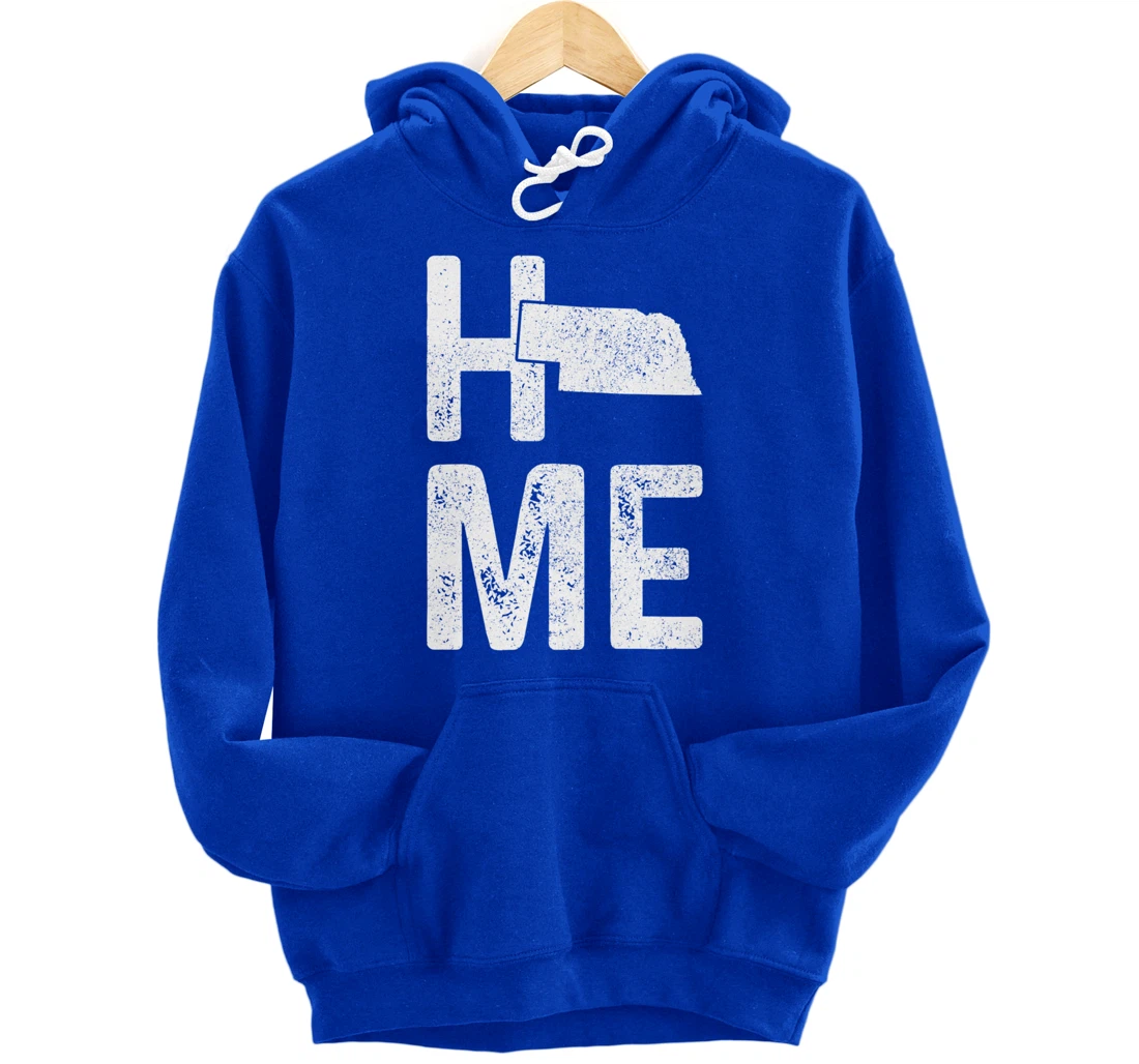 Nebraska Home Vintage State Map Pride Gift Pullover Hoodie