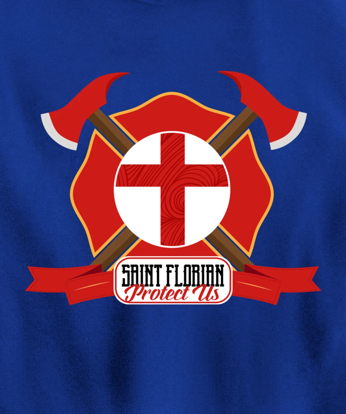 St Florian Patron Saint of Firefighters Shield Catholic Pullover Hoodie