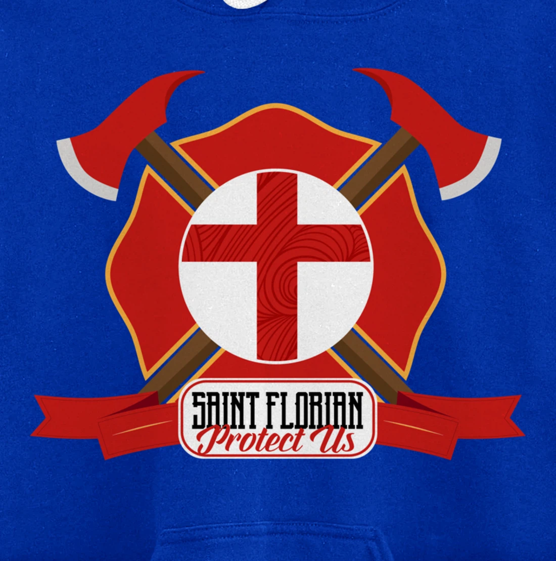 St Florian Patron Saint of Firefighters Shield Catholic Pullover Hoodie