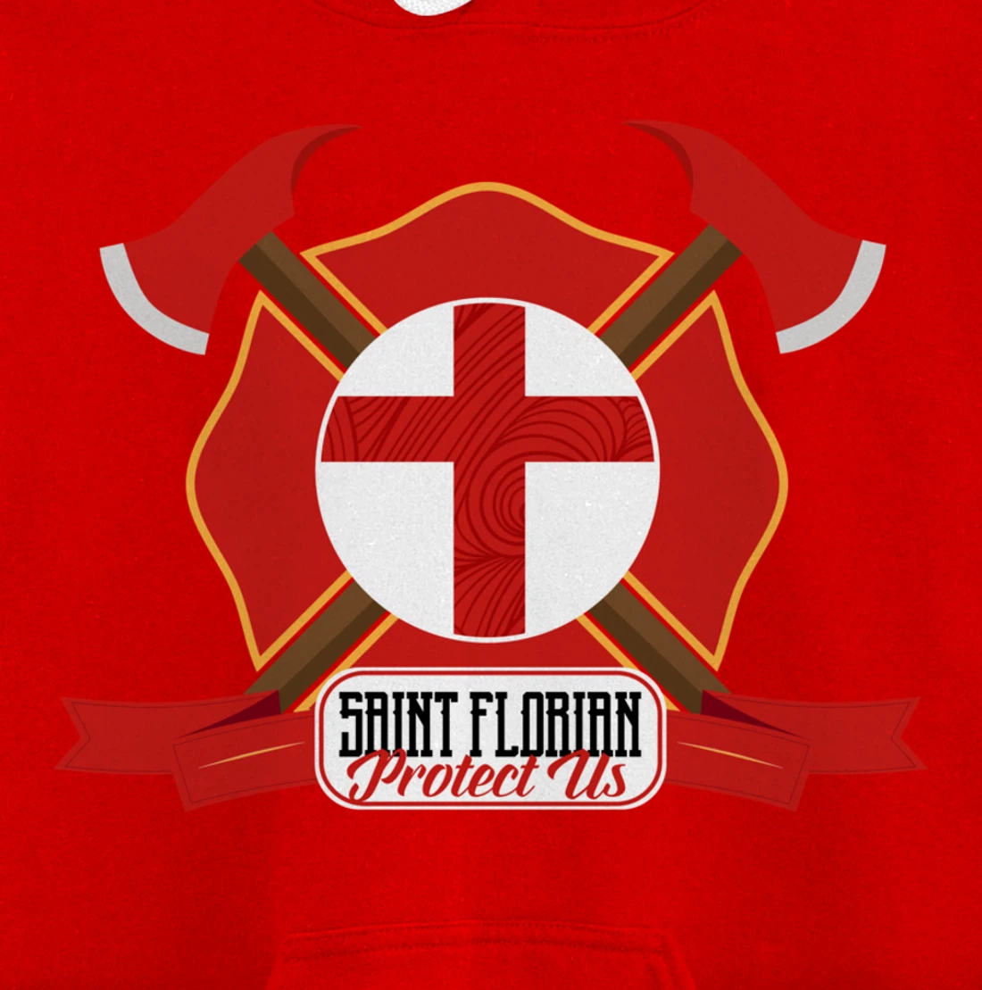 St Florian Patron Saint of Firefighters Shield Catholic Pullover Hoodie