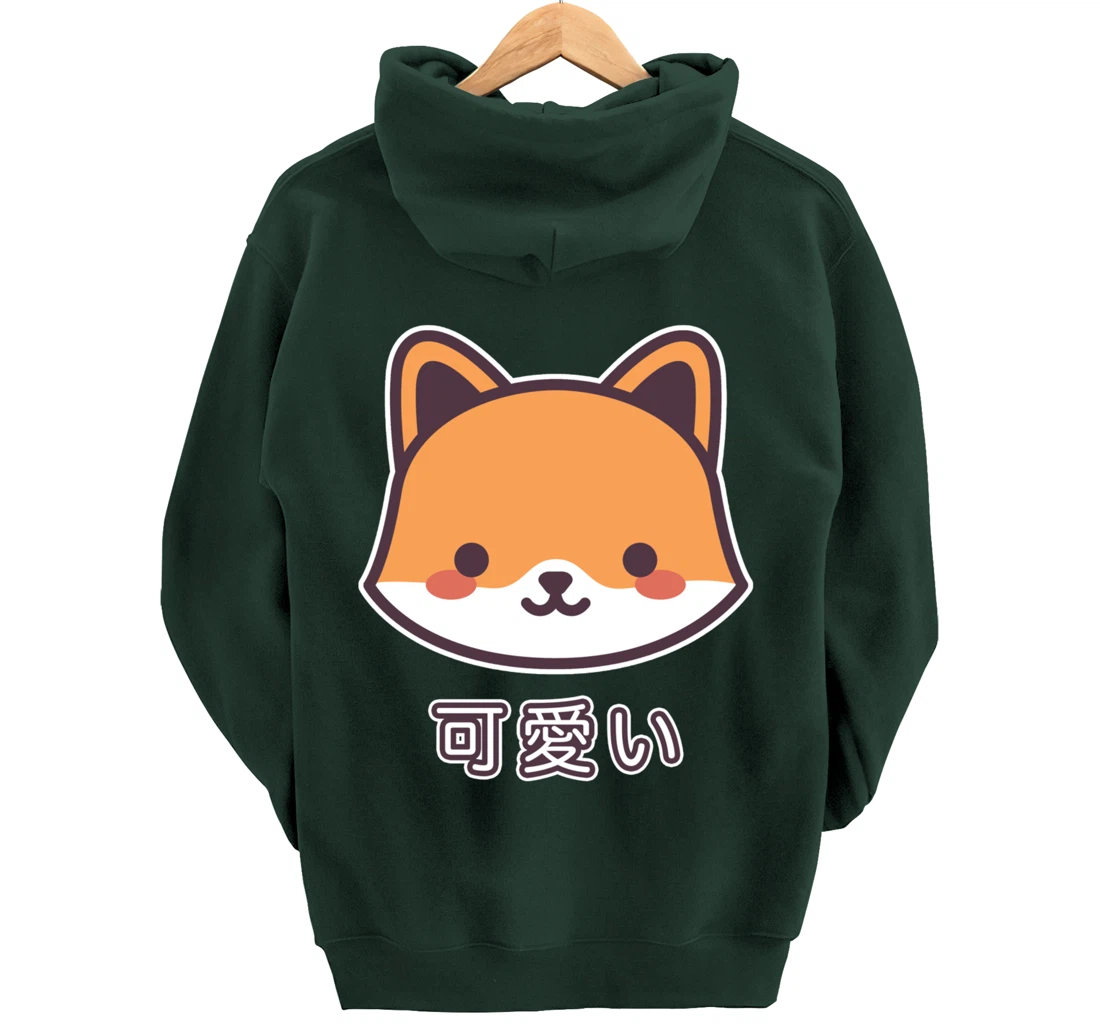 Kawaii Fox Cute Fox Japanese Kitsune Pullover Hoodie
