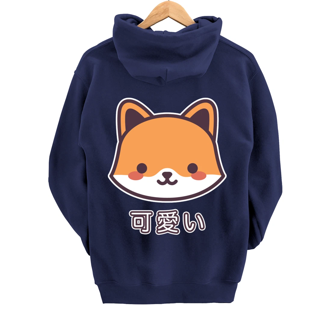 Kawaii Fox Cute Fox Japanese Kitsune Pullover Hoodie