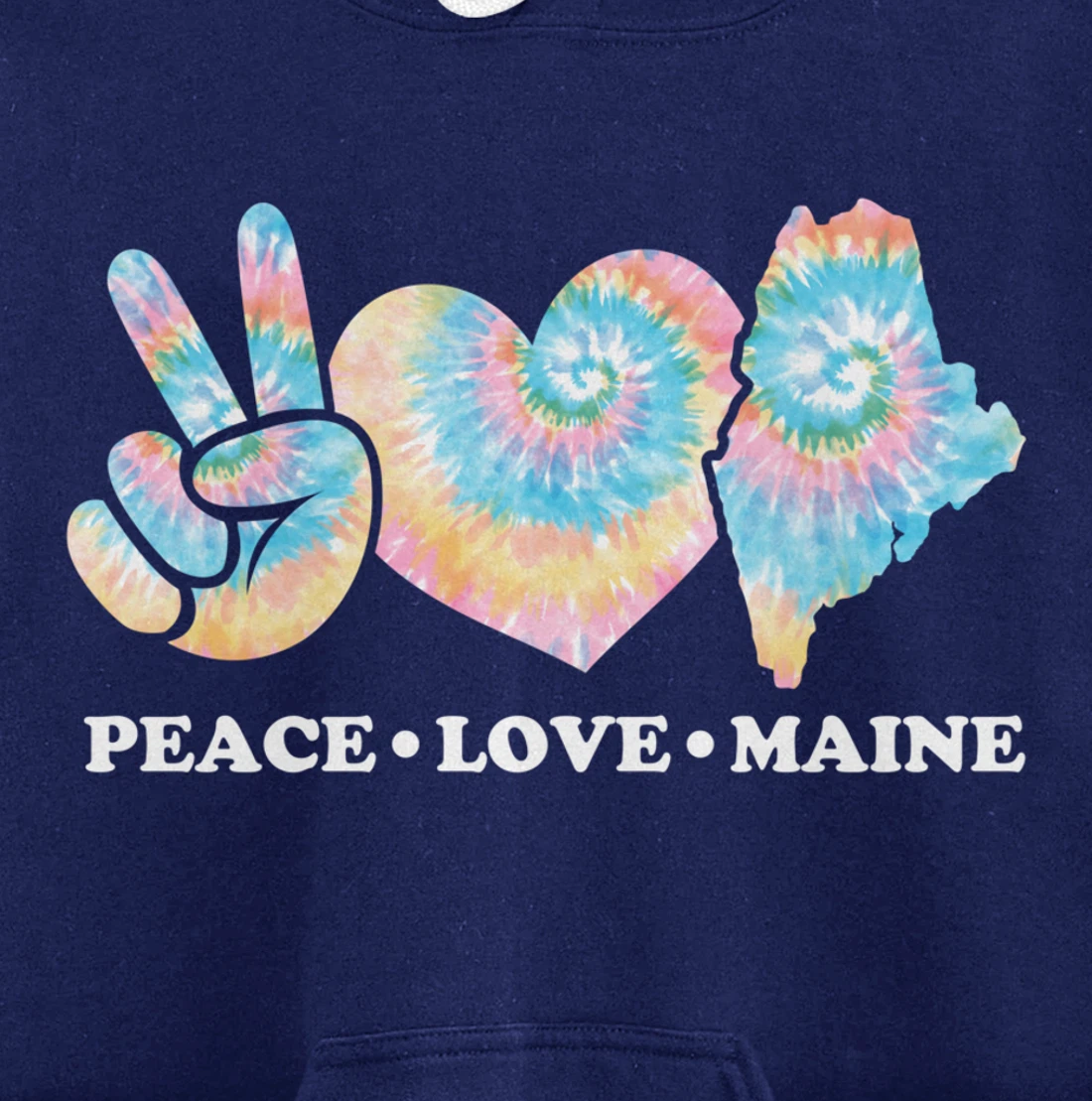 Peace Love Maine Pullover Hoodie