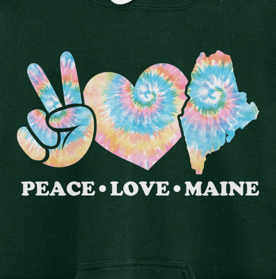 Peace Love Maine Pullover Hoodie