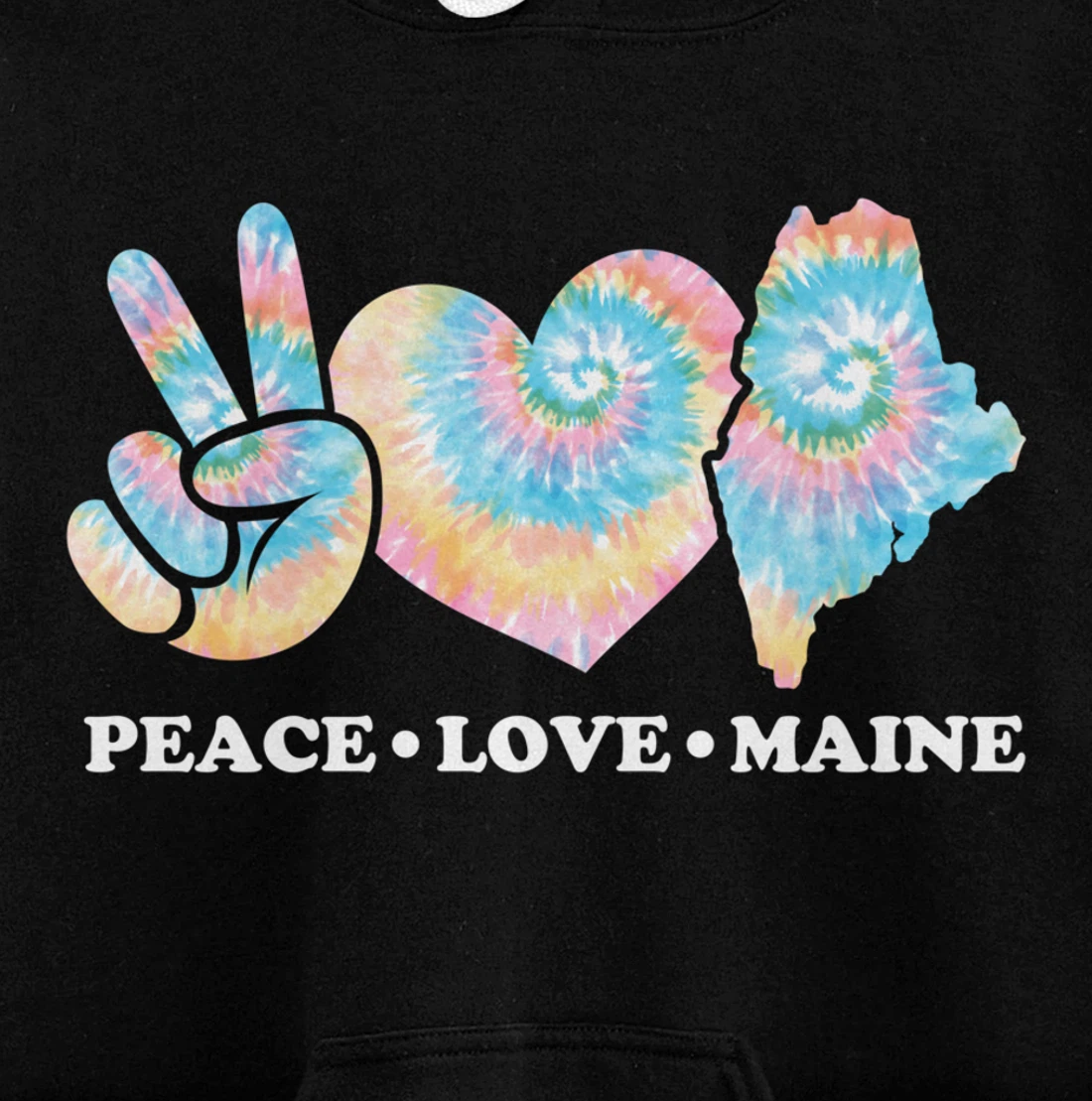 Peace Love Maine Pullover Hoodie