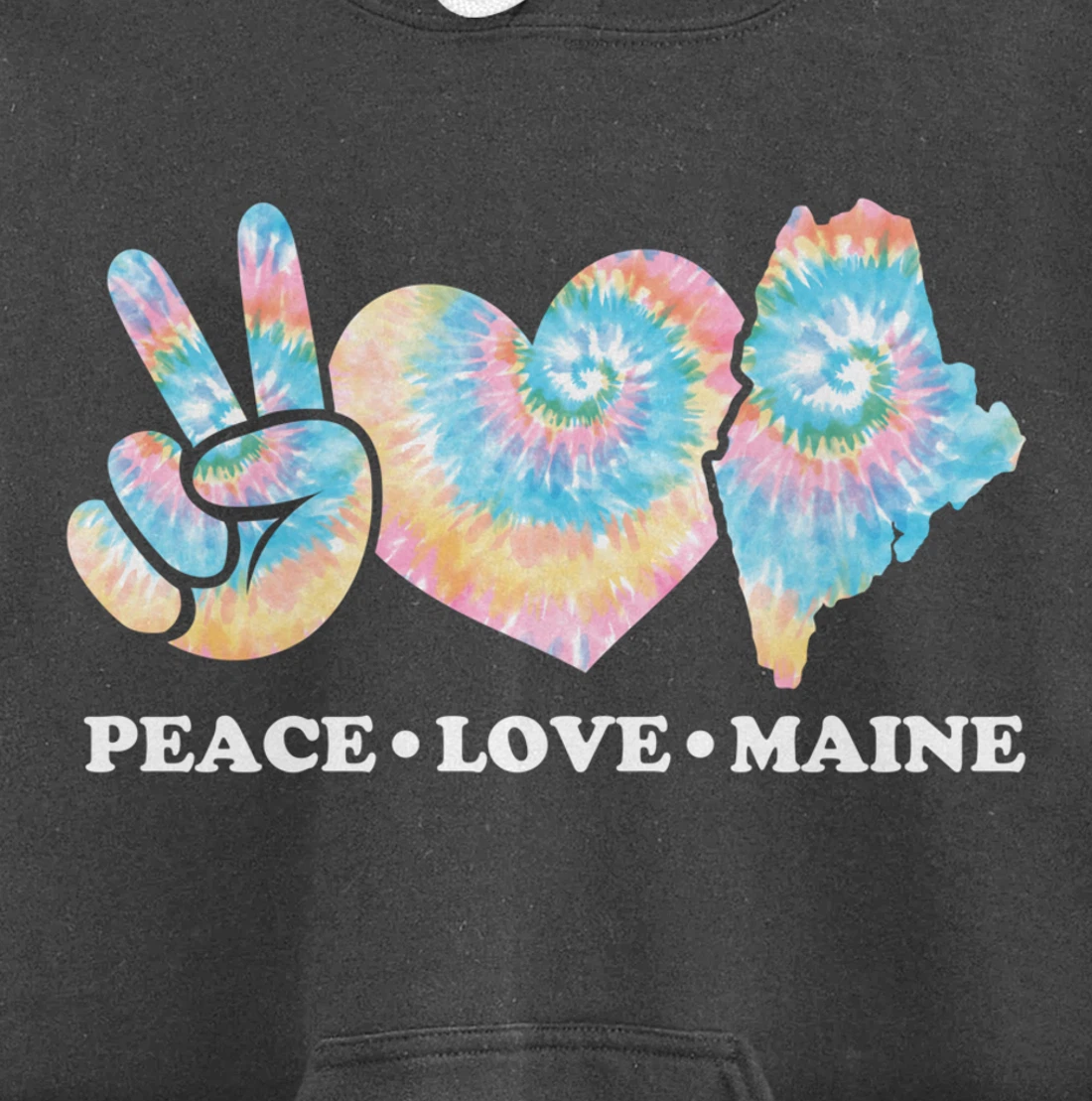 Peace Love Maine Pullover Hoodie