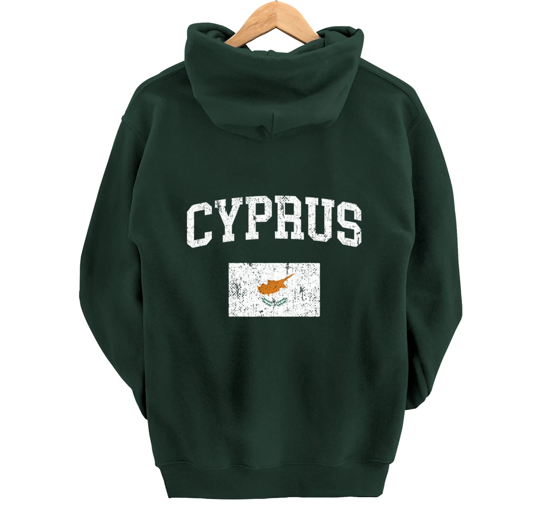 Retro Cyprus Flag Vintage Cypriot Flag Cypriot Pullover Hoodie