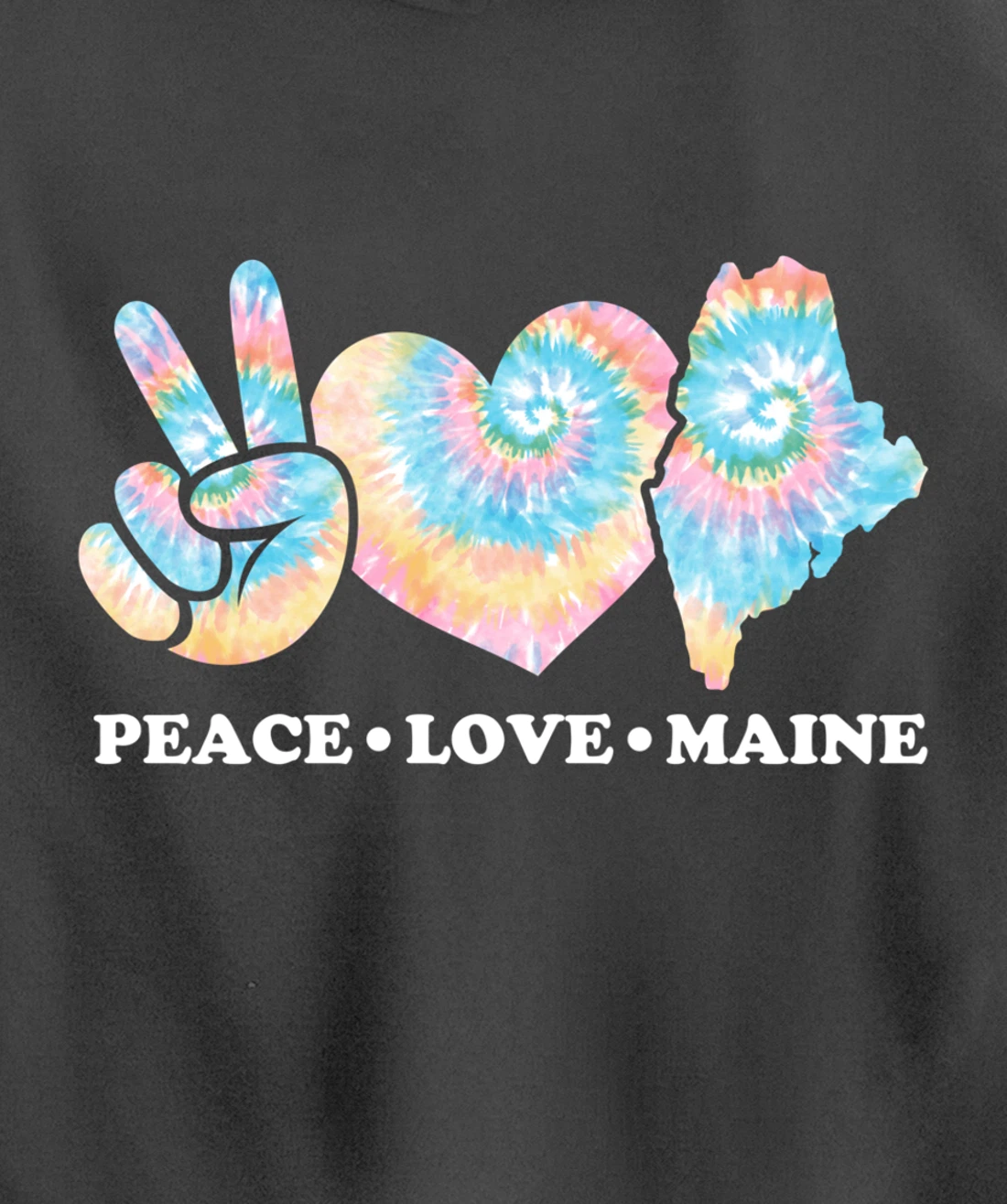 Peace Love Maine Pullover Hoodie