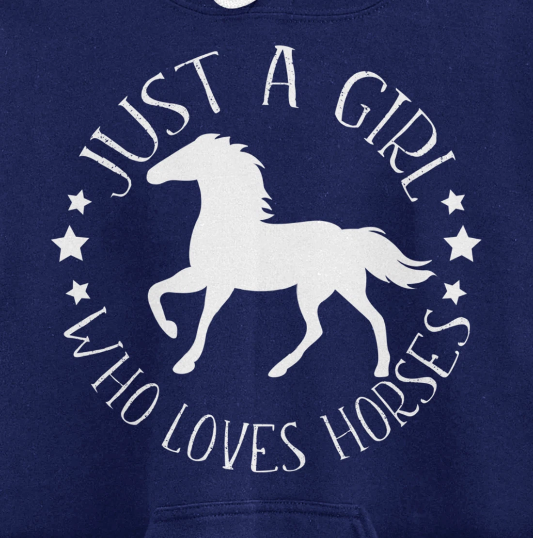 Just A Girl Who Loves Horses Funny Gift for Horse Riders Pullover Hoodie