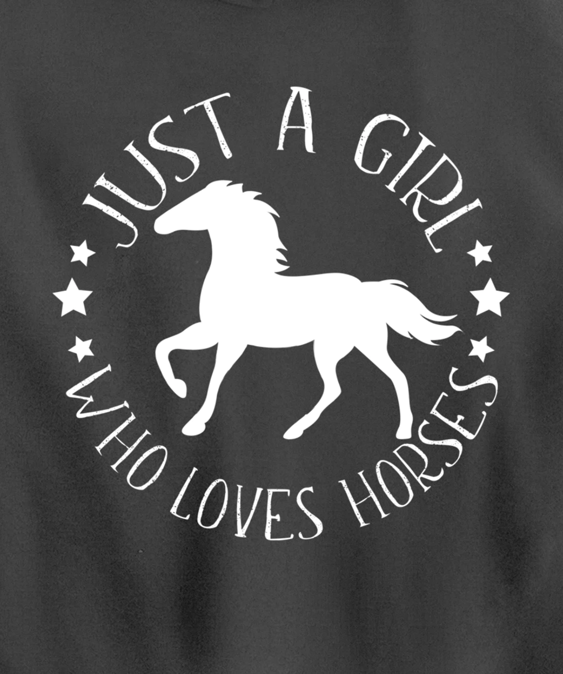 Just A Girl Who Loves Horses Funny Gift for Horse Riders Pullover Hoodie