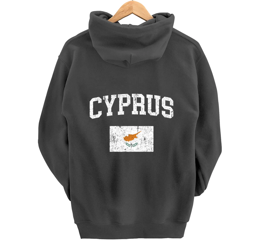 Retro Cyprus Flag Vintage Cypriot Flag Cypriot Pullover Hoodie