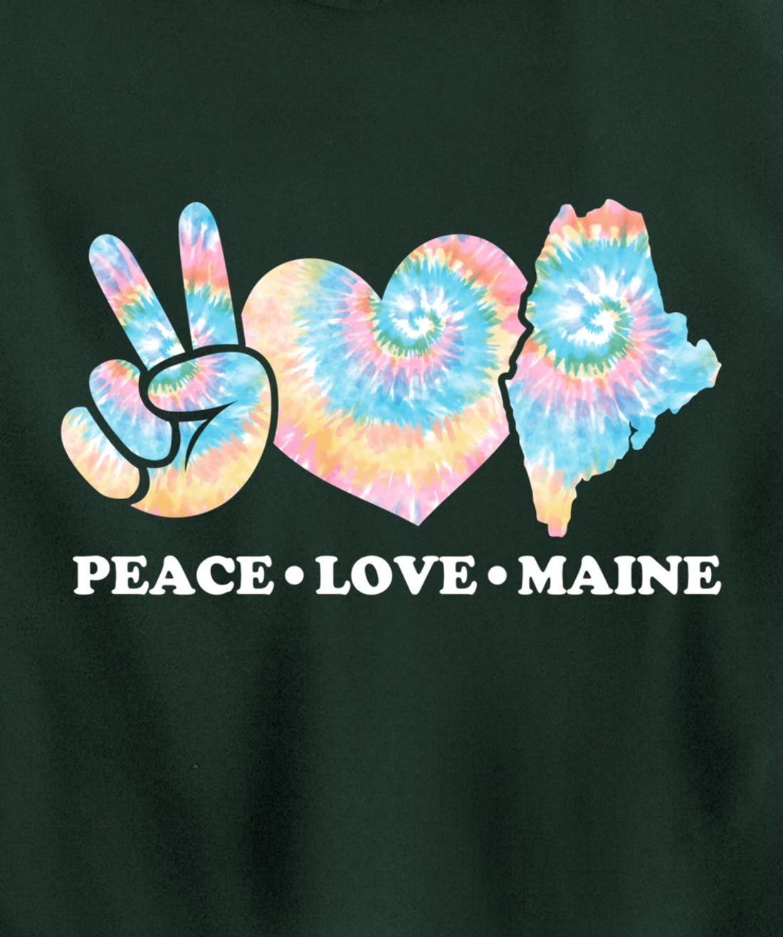 Peace Love Maine Pullover Hoodie