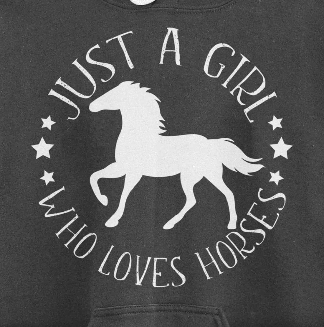Just A Girl Who Loves Horses Funny Gift for Horse Riders Pullover Hoodie
