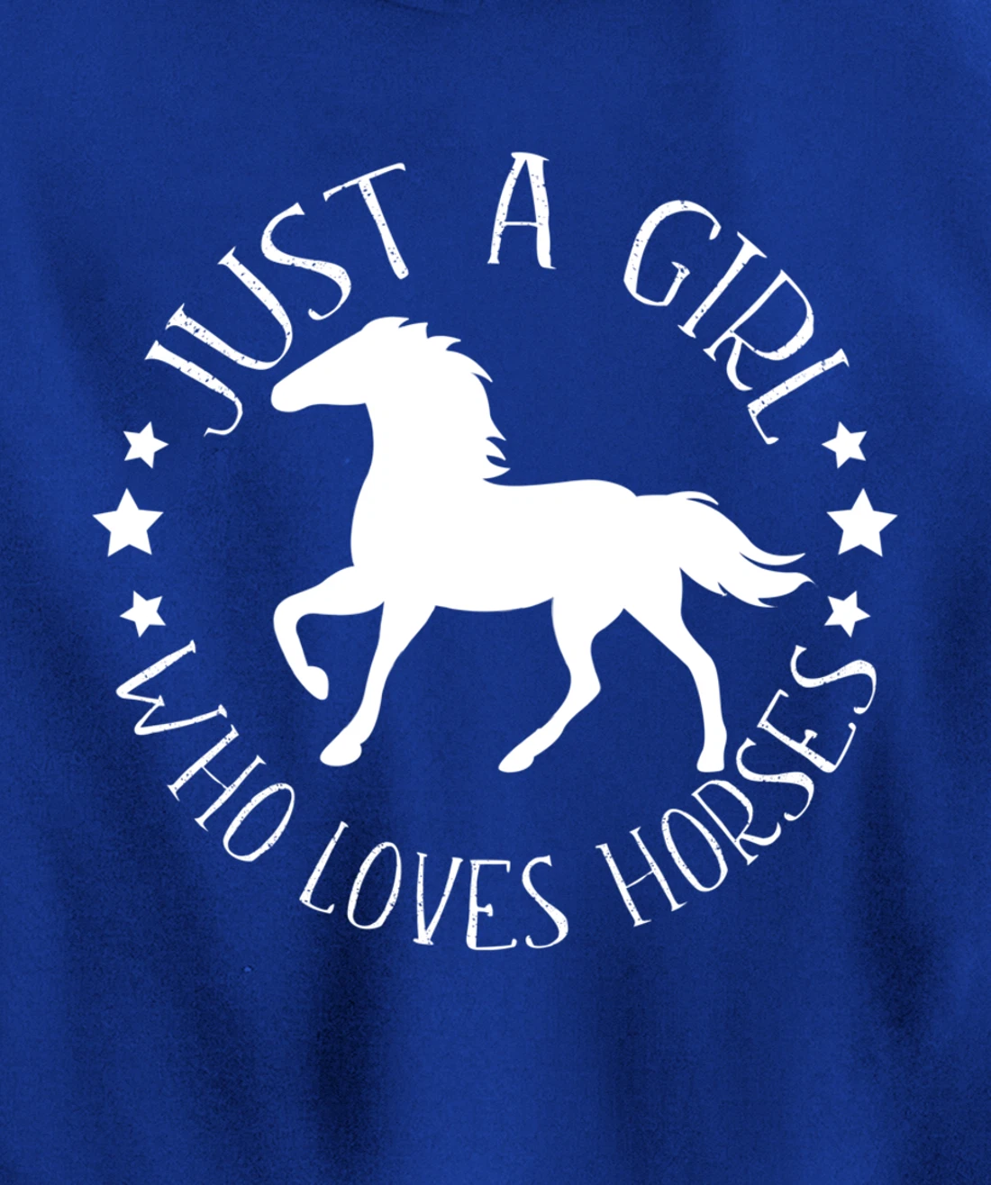 Just A Girl Who Loves Horses Funny Gift for Horse Riders Pullover Hoodie