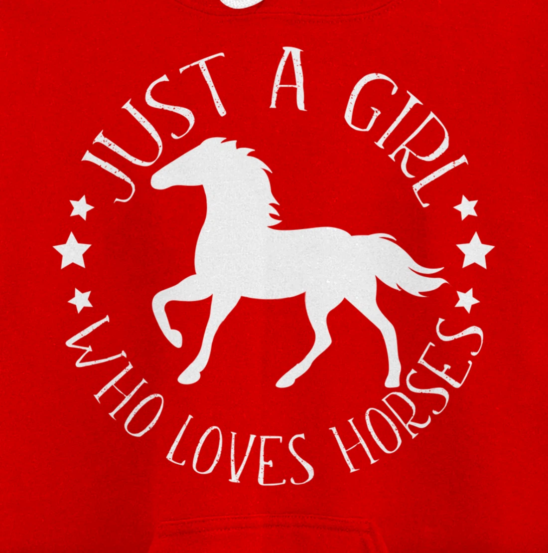 Just A Girl Who Loves Horses Funny Gift for Horse Riders Pullover Hoodie