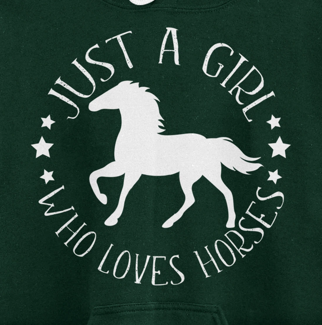 Just A Girl Who Loves Horses Funny Gift for Horse Riders Pullover Hoodie