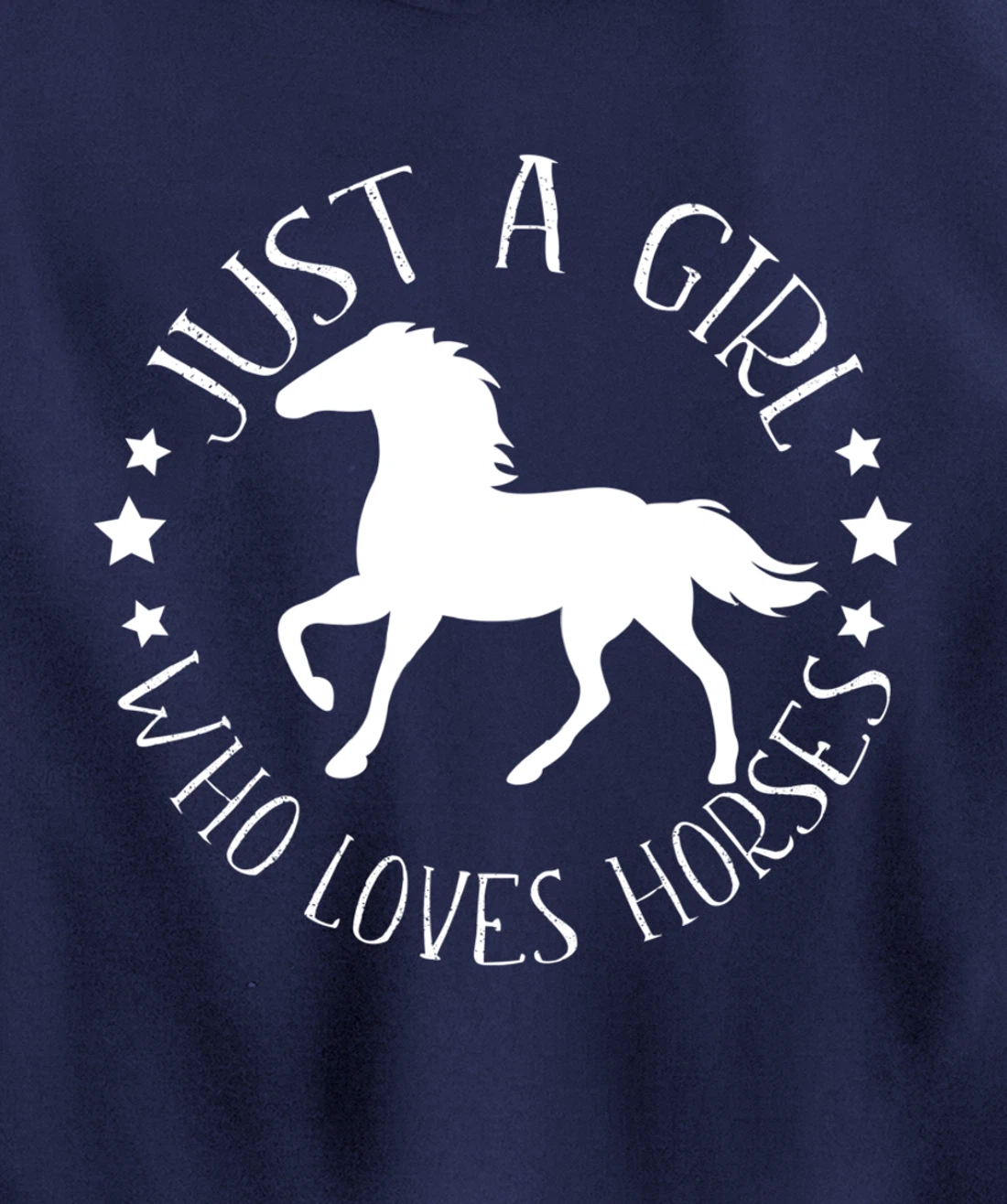 Just A Girl Who Loves Horses Funny Gift for Horse Riders Pullover Hoodie