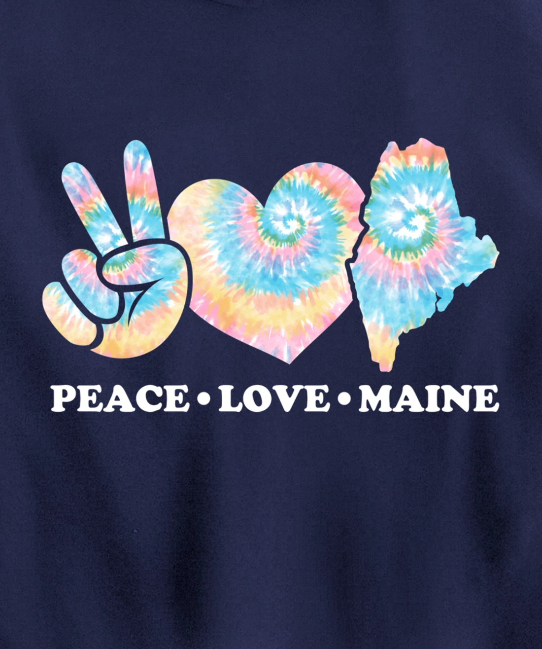 Peace Love Maine Pullover Hoodie