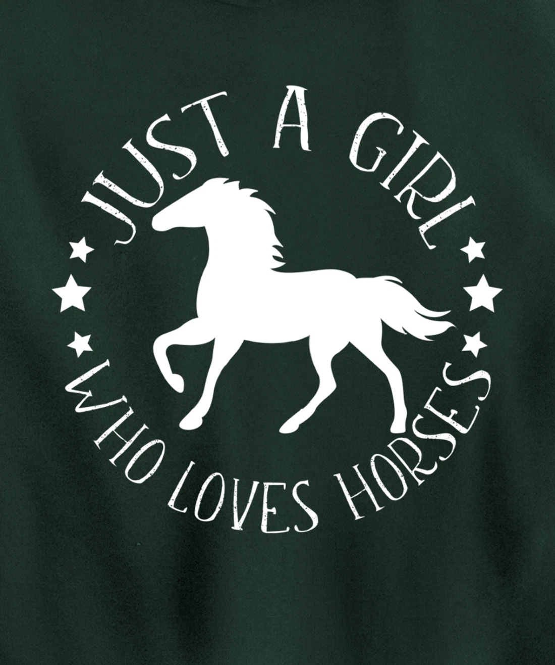 Just A Girl Who Loves Horses Funny Gift for Horse Riders Pullover Hoodie