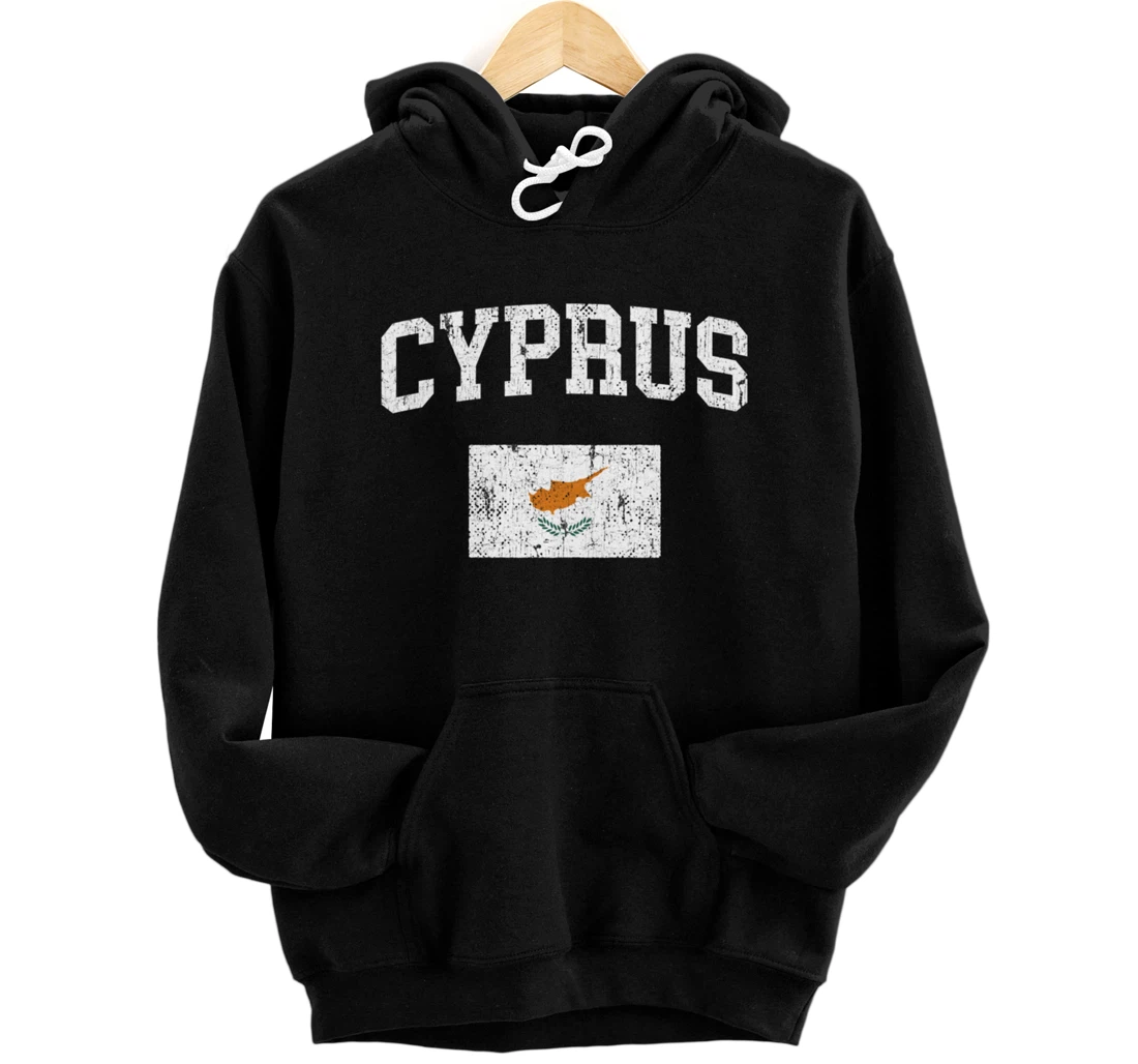 Retro Cyprus Flag Vintage Cypriot Flag Cypriot Pullover Hoodie