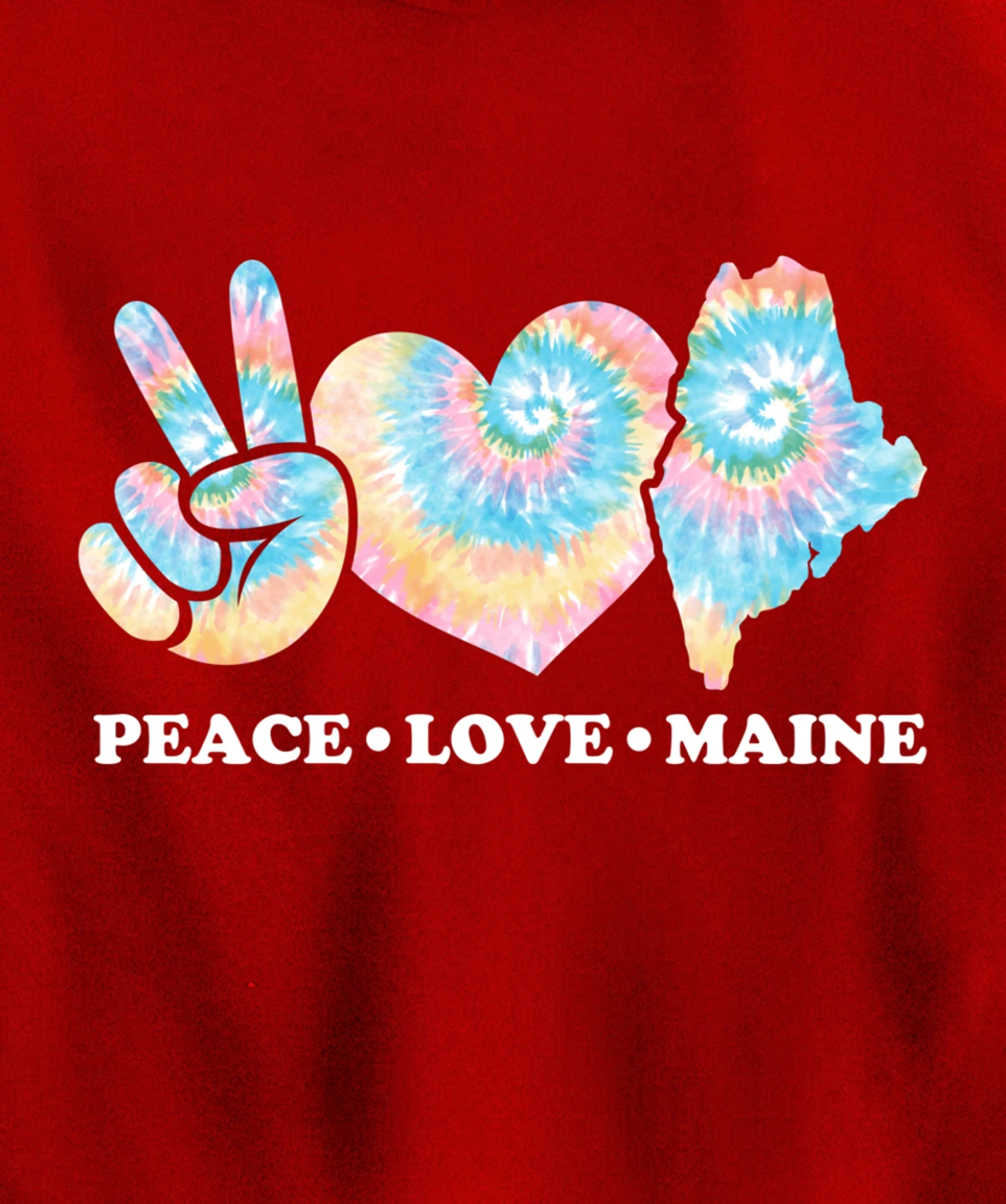 Peace Love Maine Pullover Hoodie