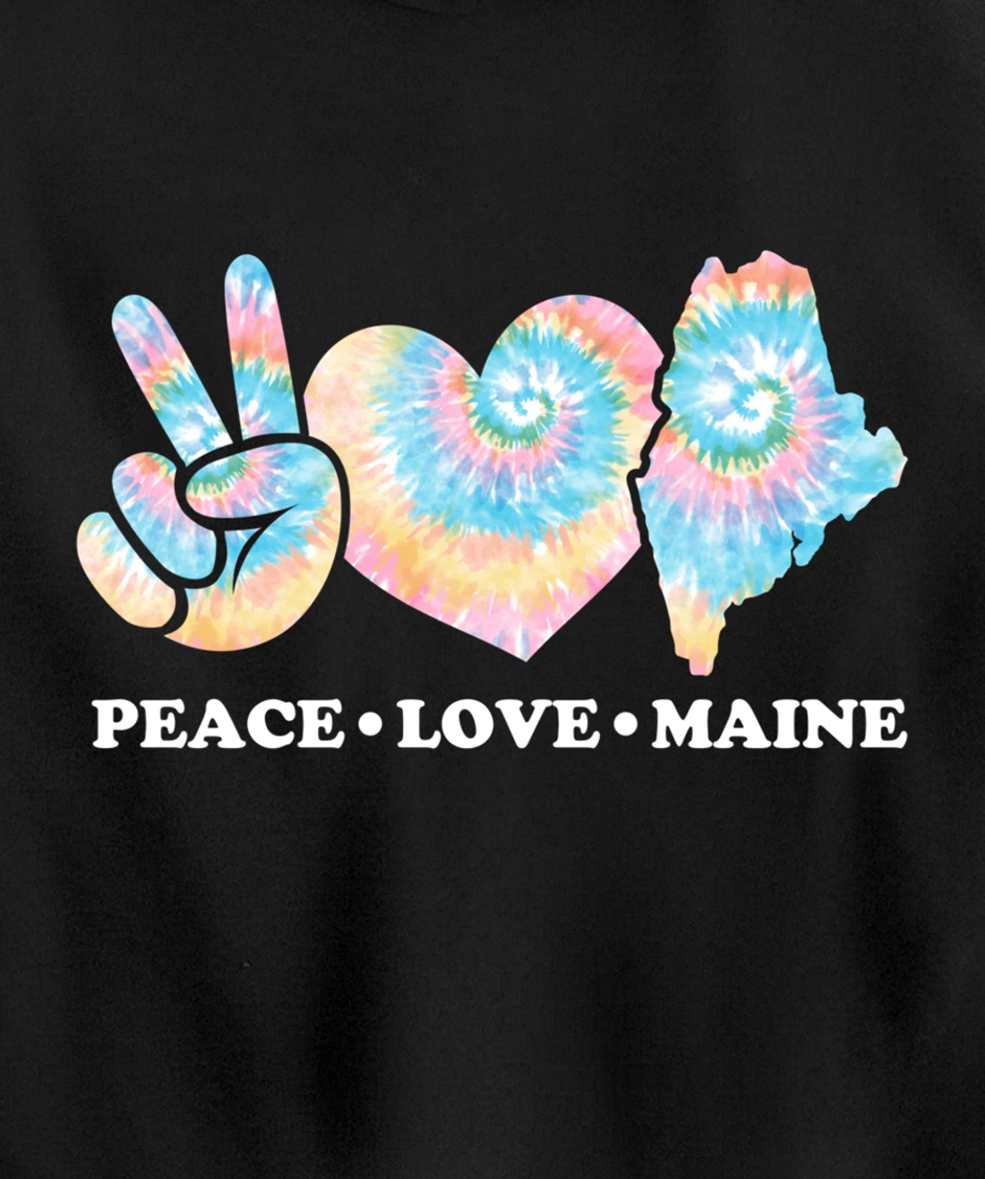 Peace Love Maine Pullover Hoodie