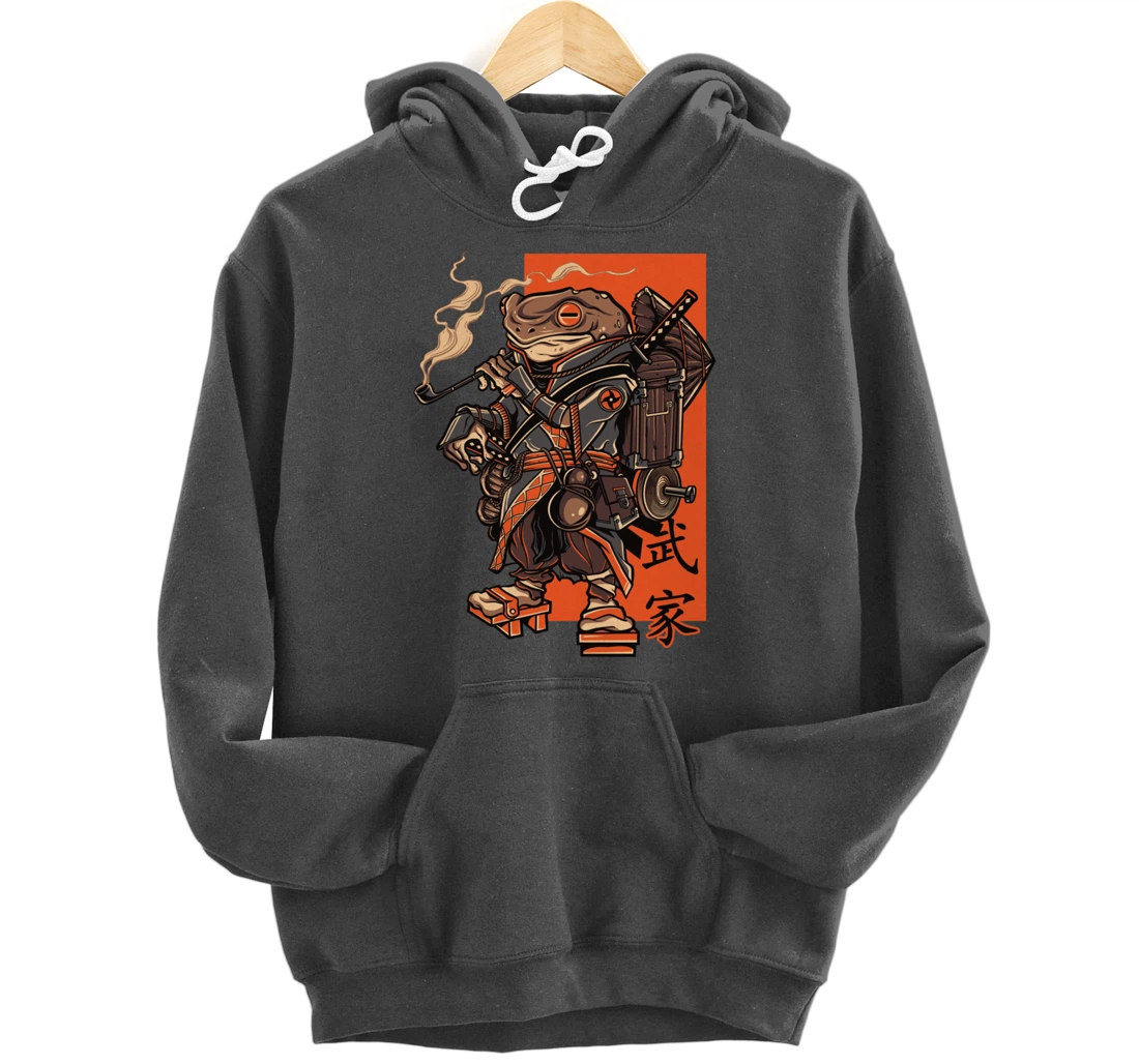 Japanese Toad Ninja Samurai Katana Sword Pullover Hoodie