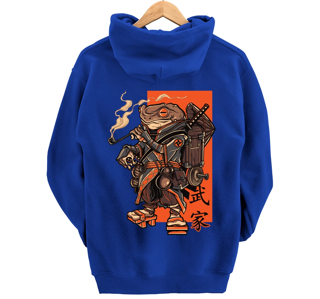 Japanese Toad Ninja Samurai Katana Sword Pullover Hoodie