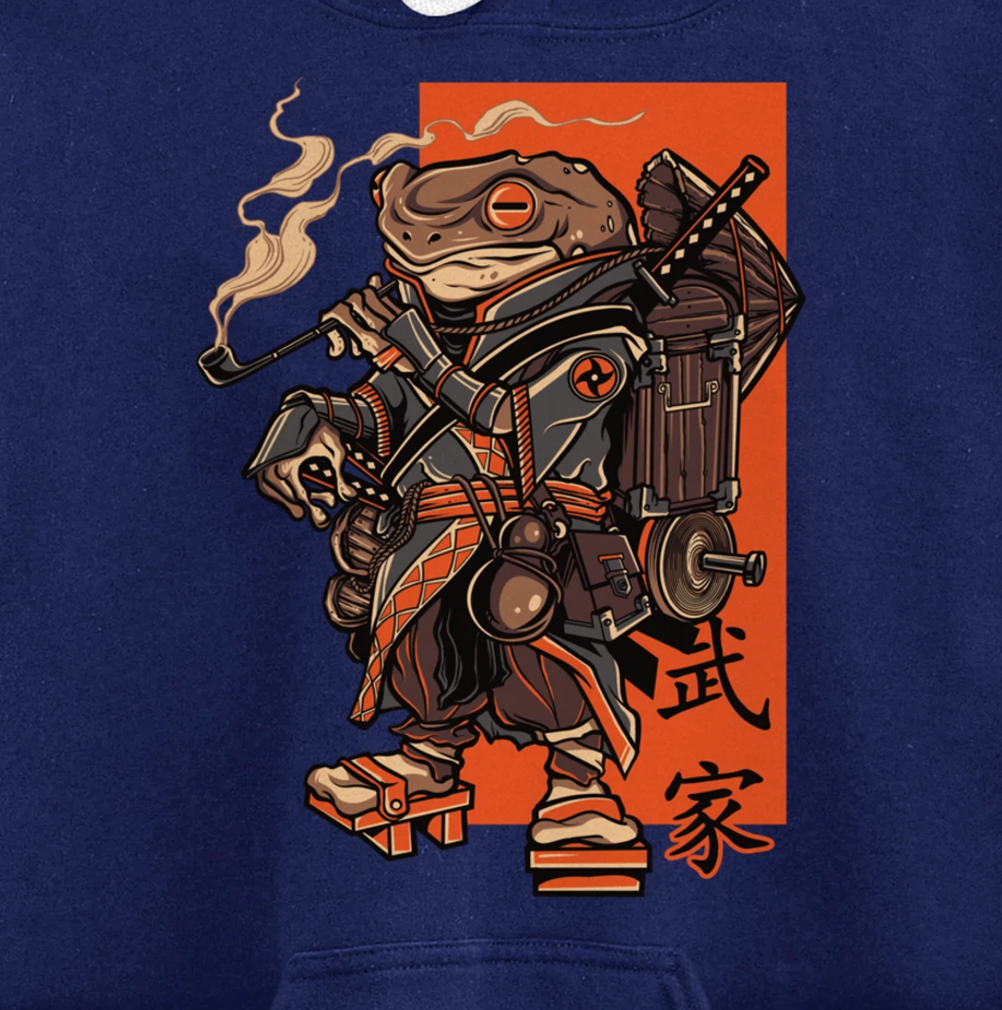 Japanese Toad Ninja Samurai Katana Sword Pullover Hoodie