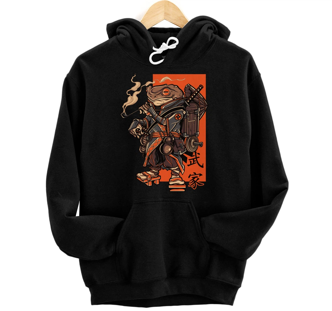 Japanese Toad Ninja Samurai Katana Sword Pullover Hoodie
