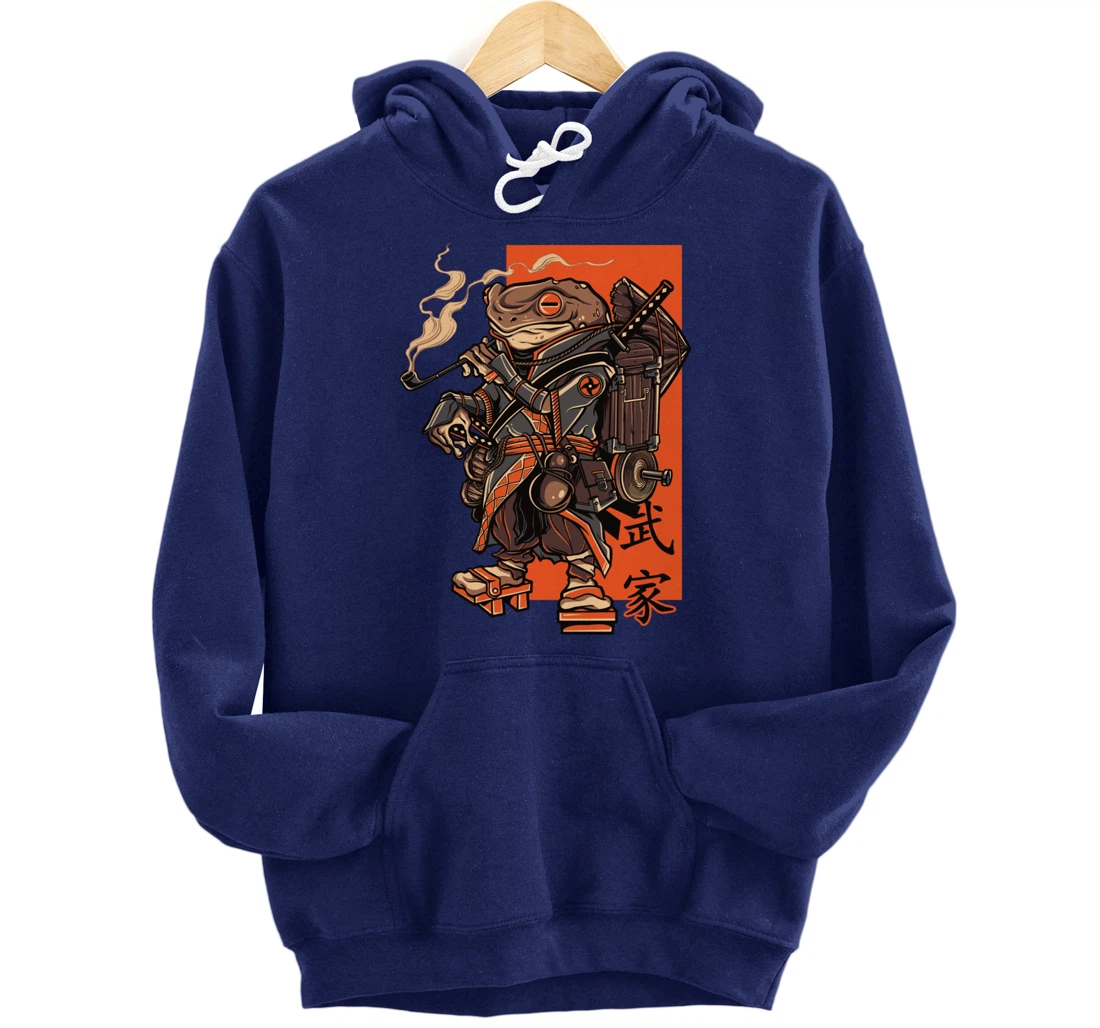 Japanese Toad Ninja Samurai Katana Sword Pullover Hoodie