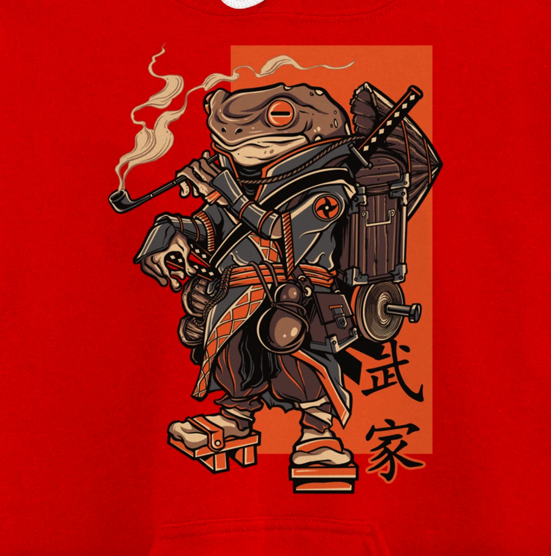 Japanese Toad Ninja Samurai Katana Sword Pullover Hoodie