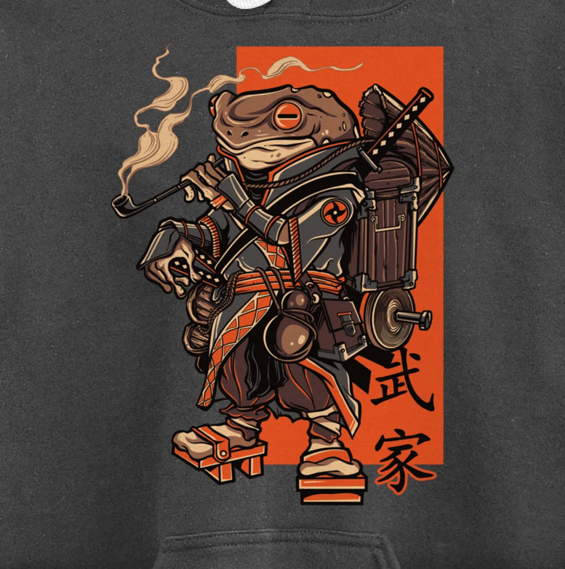 Japanese Toad Ninja Samurai Katana Sword Pullover Hoodie