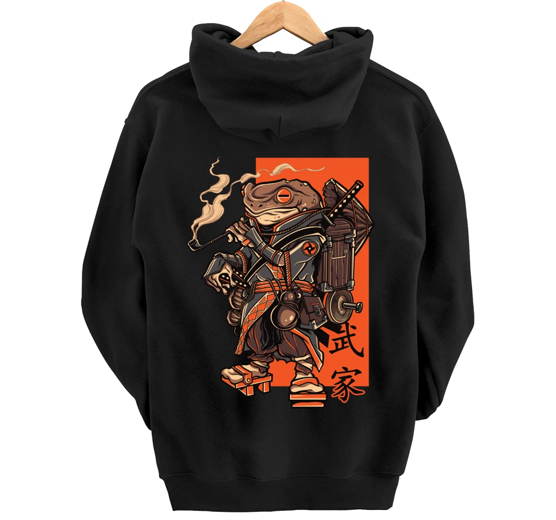 Japanese Toad Ninja Samurai Katana Sword Pullover Hoodie