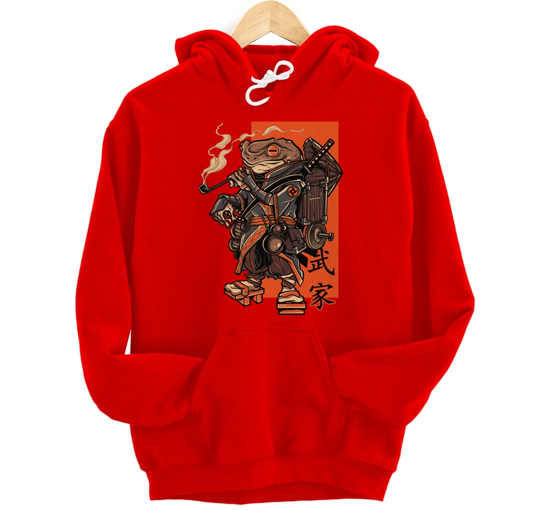 Japanese Toad Ninja Samurai Katana Sword Pullover Hoodie