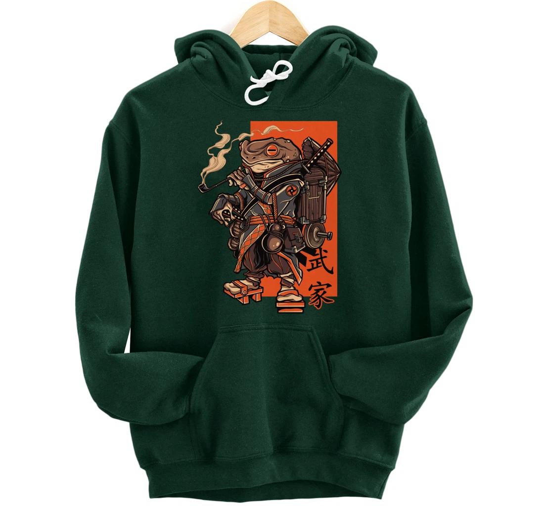 Japanese Toad Ninja Samurai Katana Sword Pullover Hoodie