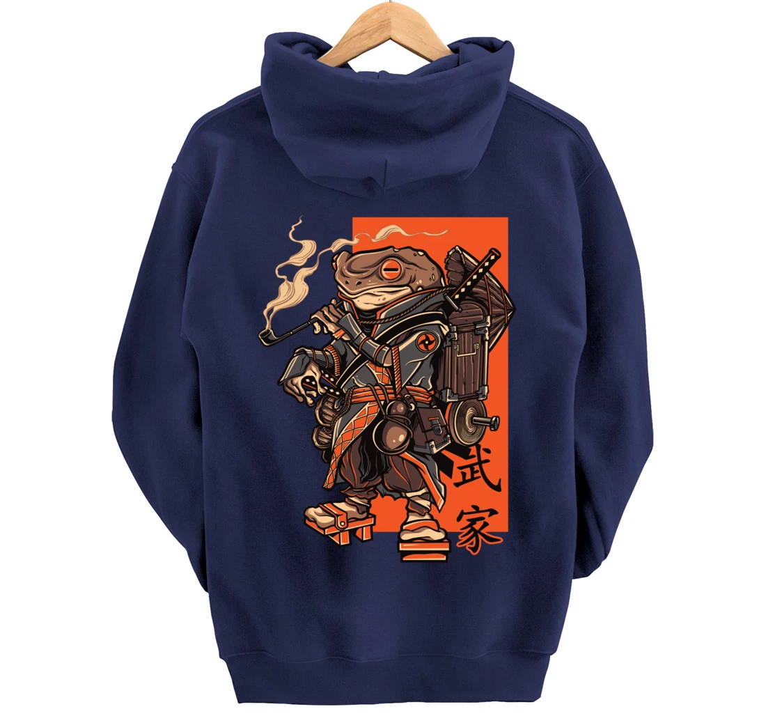 Japanese Toad Ninja Samurai Katana Sword Pullover Hoodie