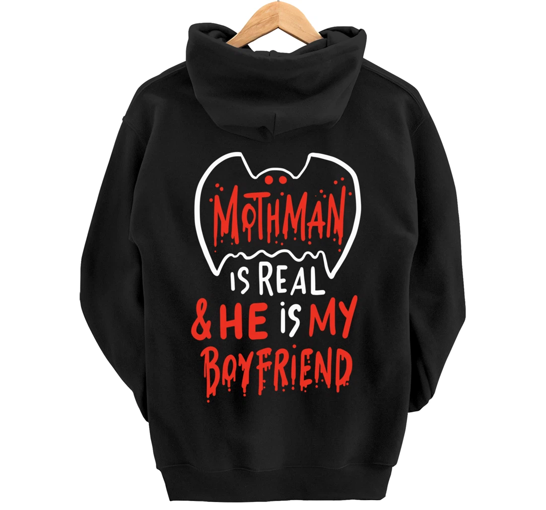 Mothman Design For Cryptid Lovers - Mothman Is My Boyfriend Pullover Hoodie