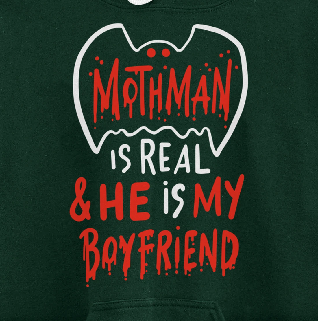 Mothman Design For Cryptid Lovers - Mothman Is My Boyfriend Pullover Hoodie