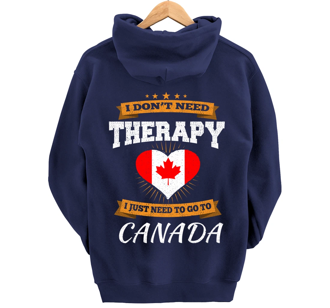 Canadian Flag I Vacation Gift I Funny Canada Pullover Hoodie