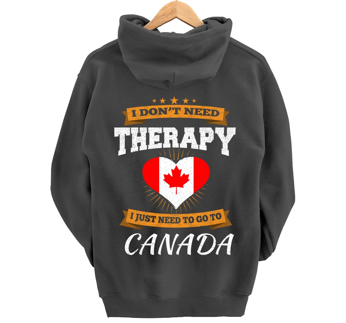Canadian Flag I Vacation Gift I Funny Canada Pullover Hoodie