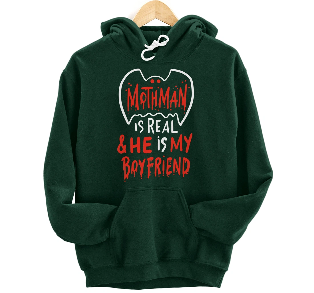 Mothman Design For Cryptid Lovers - Mothman Is My Boyfriend Pullover Hoodie