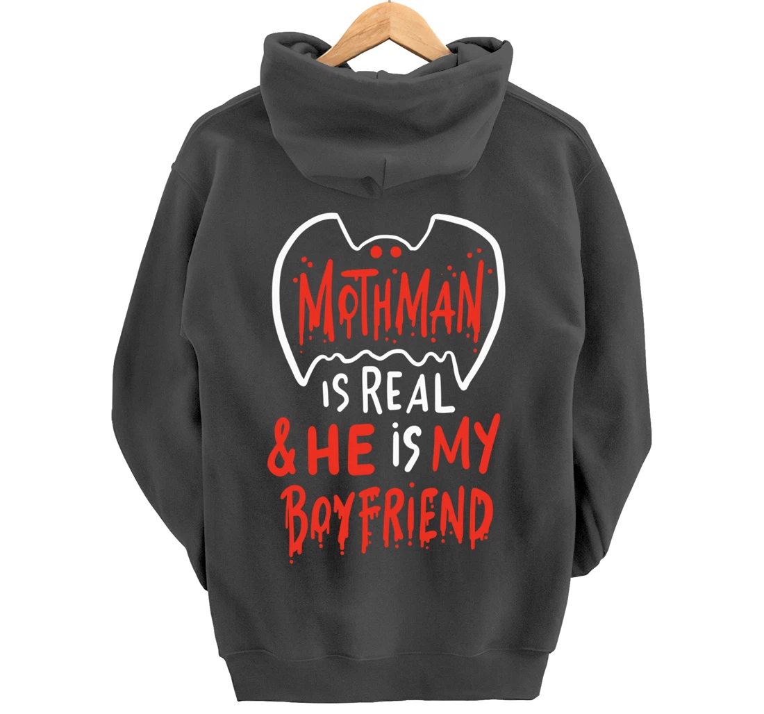 Mothman Design For Cryptid Lovers - Mothman Is My Boyfriend Pullover Hoodie