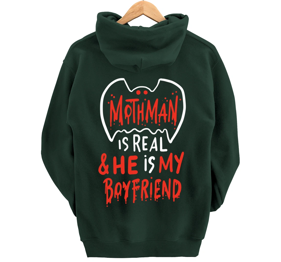 Mothman Design For Cryptid Lovers - Mothman Is My Boyfriend Pullover Hoodie