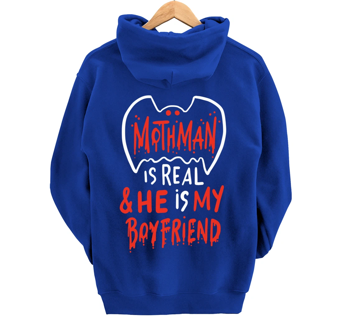 Mothman Design For Cryptid Lovers - Mothman Is My Boyfriend Pullover Hoodie