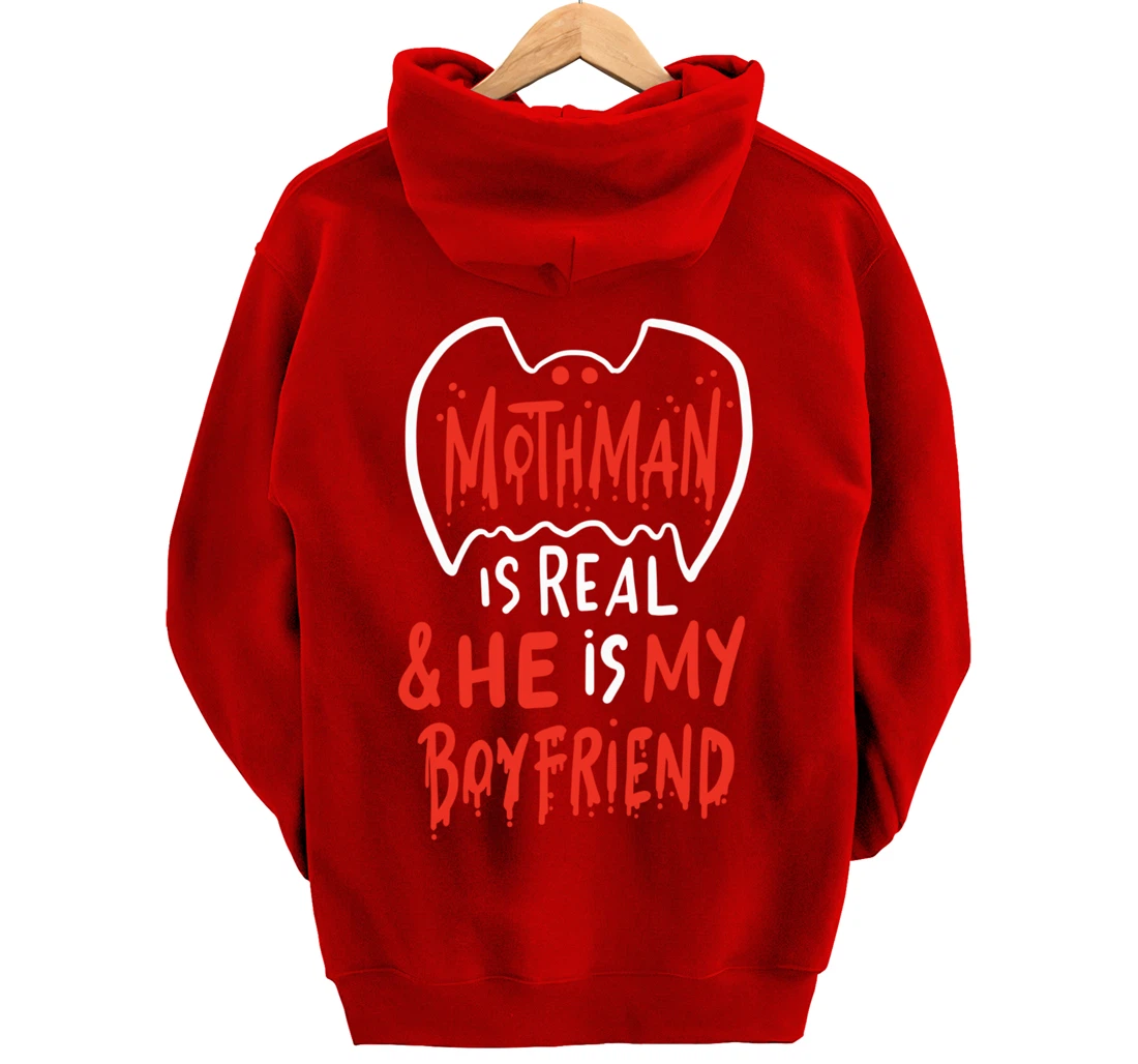 Mothman Design For Cryptid Lovers - Mothman Is My Boyfriend Pullover Hoodie