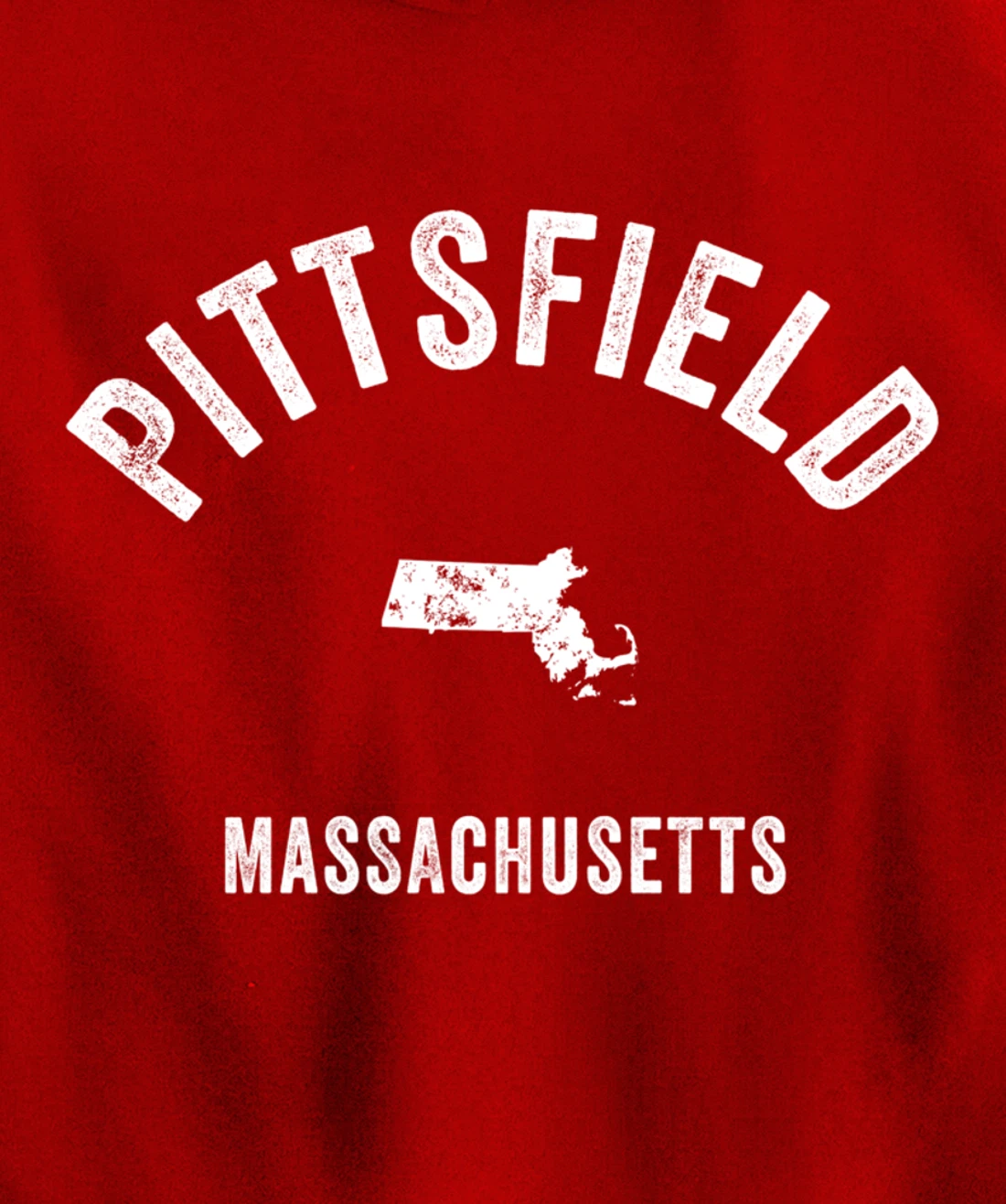 Pittsfield Massachusetts MA Vintage 70s Athletic Sports Desi Pullover Hoodie