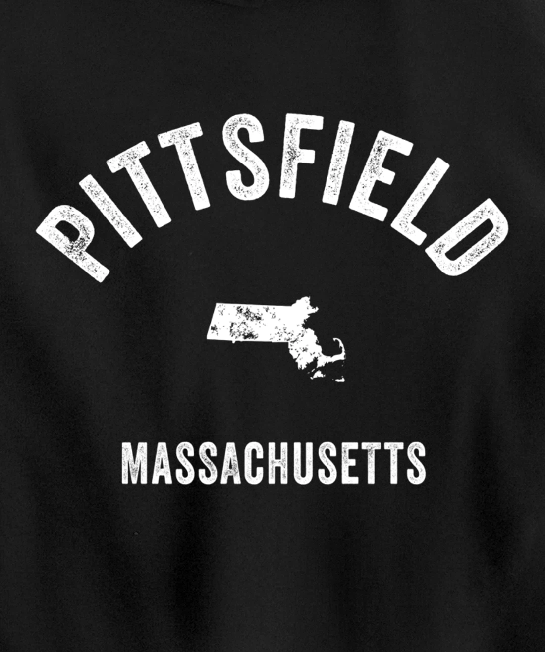 Pittsfield Massachusetts MA Vintage 70s Athletic Sports Desi Pullover Hoodie